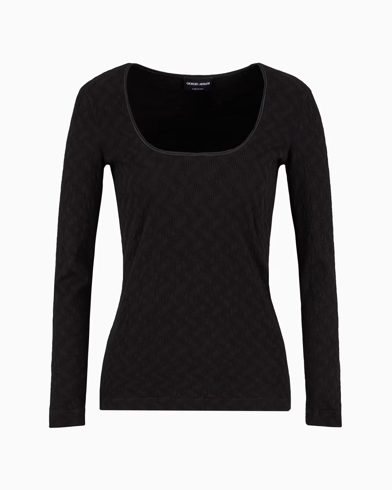 ASV crew-neck jumper in viscose and cashmere jacquard jersey
