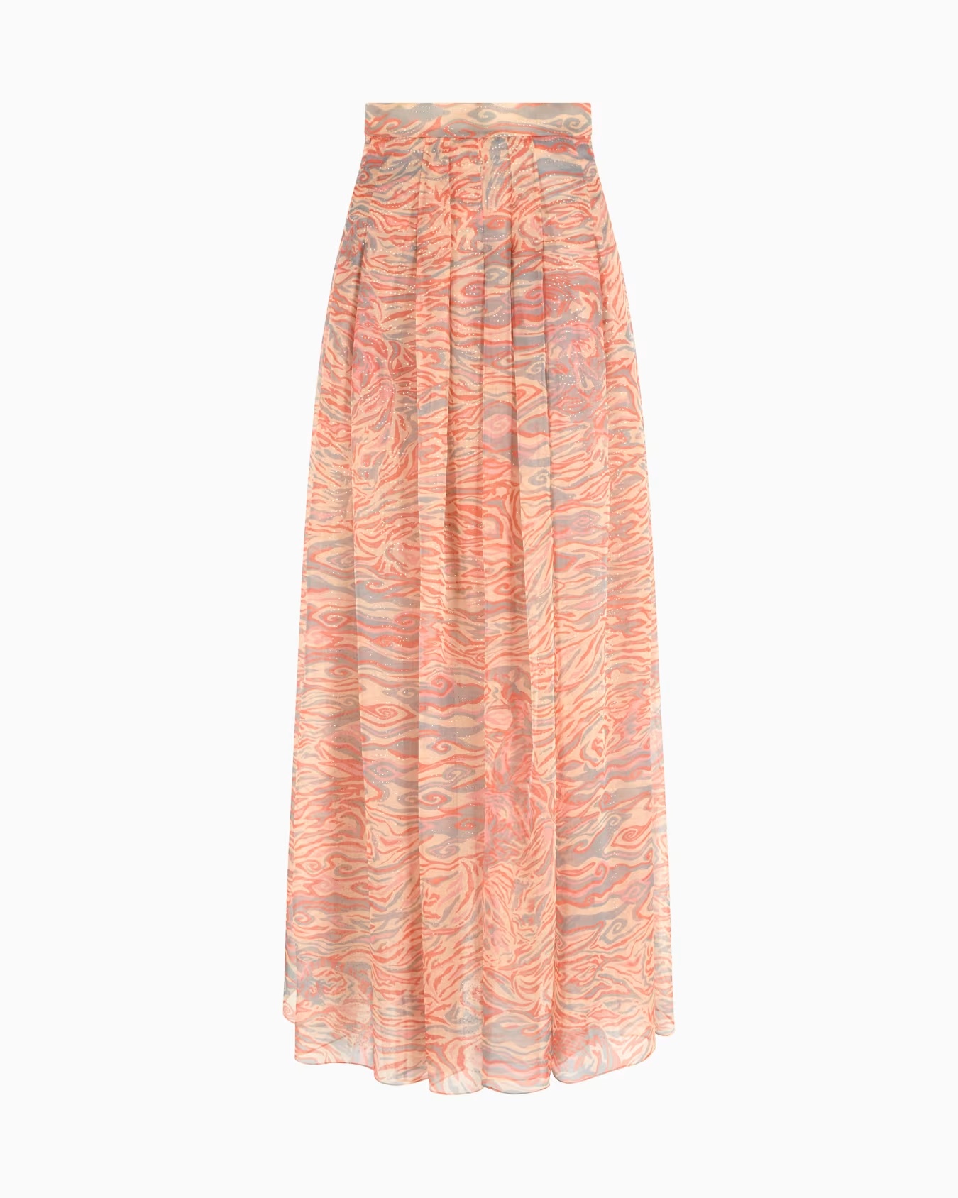Long skirt in printed silk 1 Long skirt in printed silk