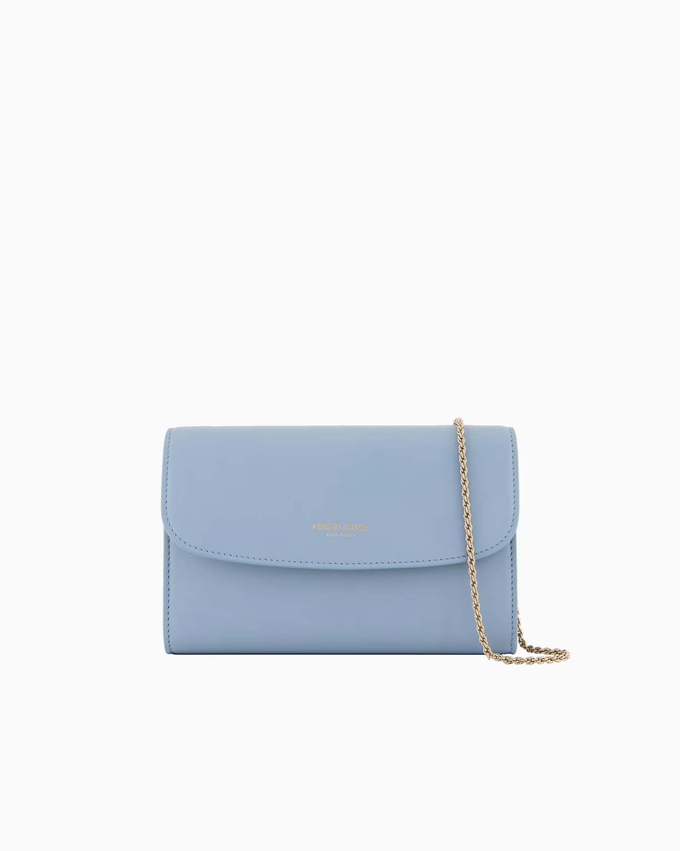 ASV La Prima clutch bag with shiny leather shoulder strap