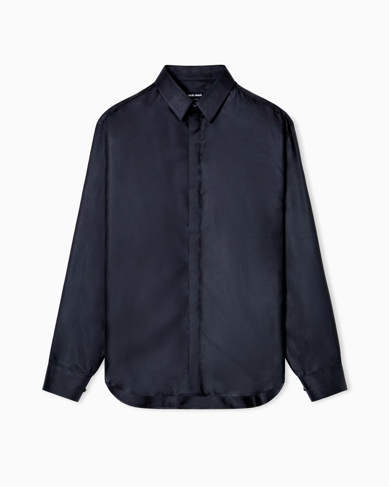 Regular-fit shirt in silk twill 1 Regular-fit shirt in silk twill
