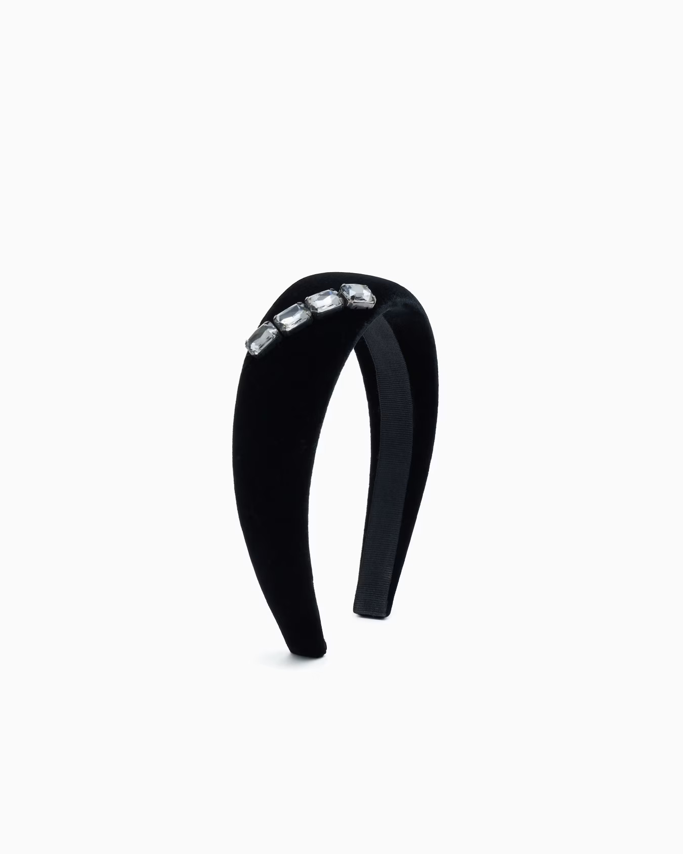Crystal-embellished velvet headband