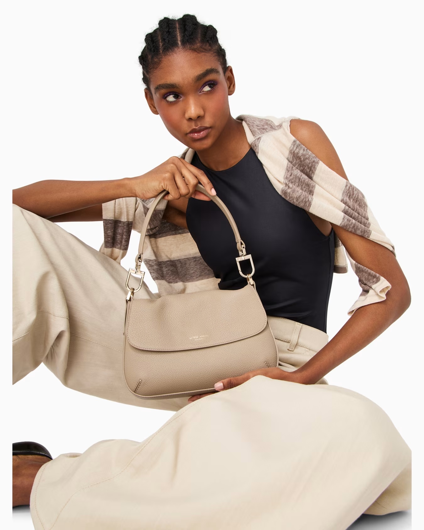 Small la Prima Soft bag in pebbled leather 7 Small la Prima Soft bag in pebbled leather