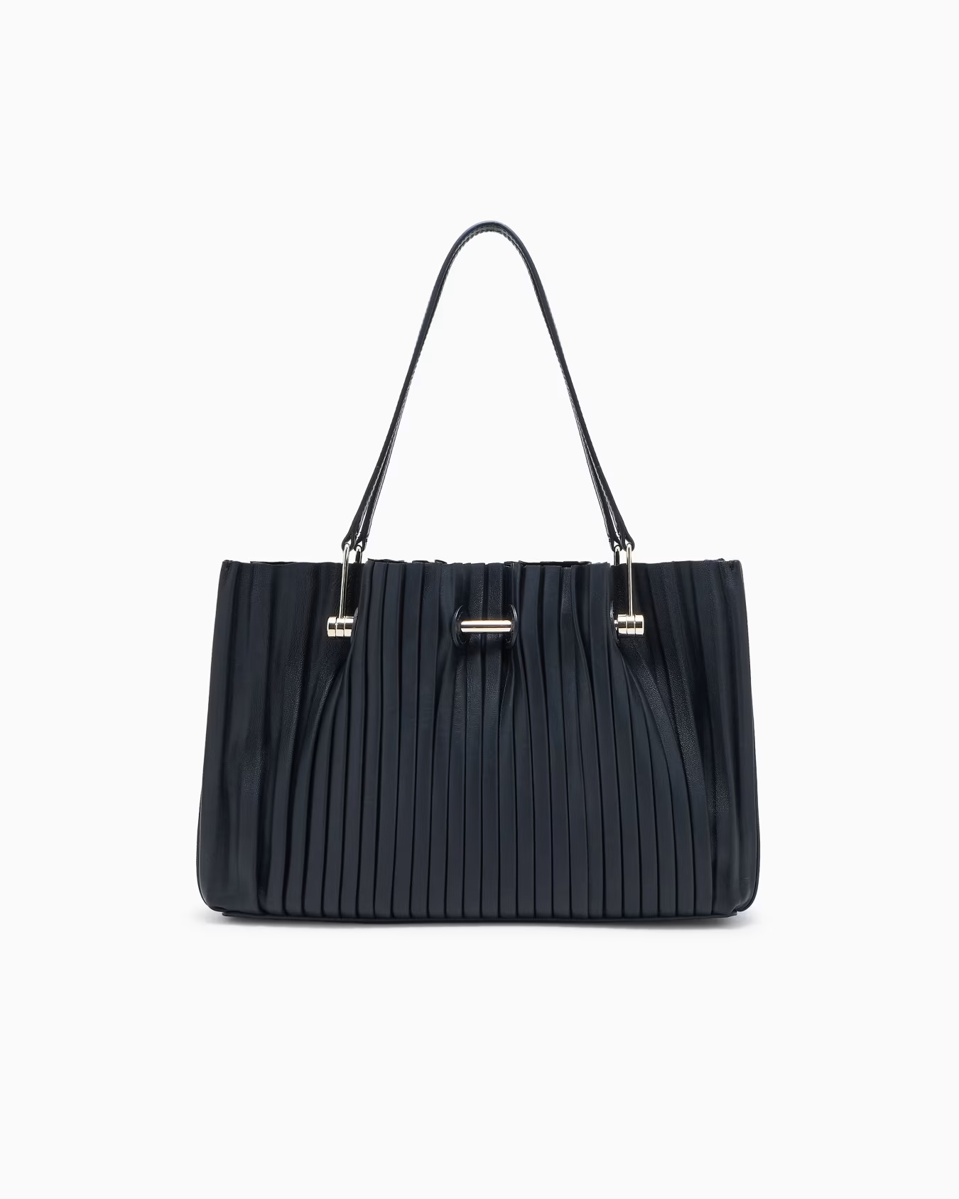 Small shopper bag in pleated nappa leather 3 Small shopper bag in pleated nappa leather