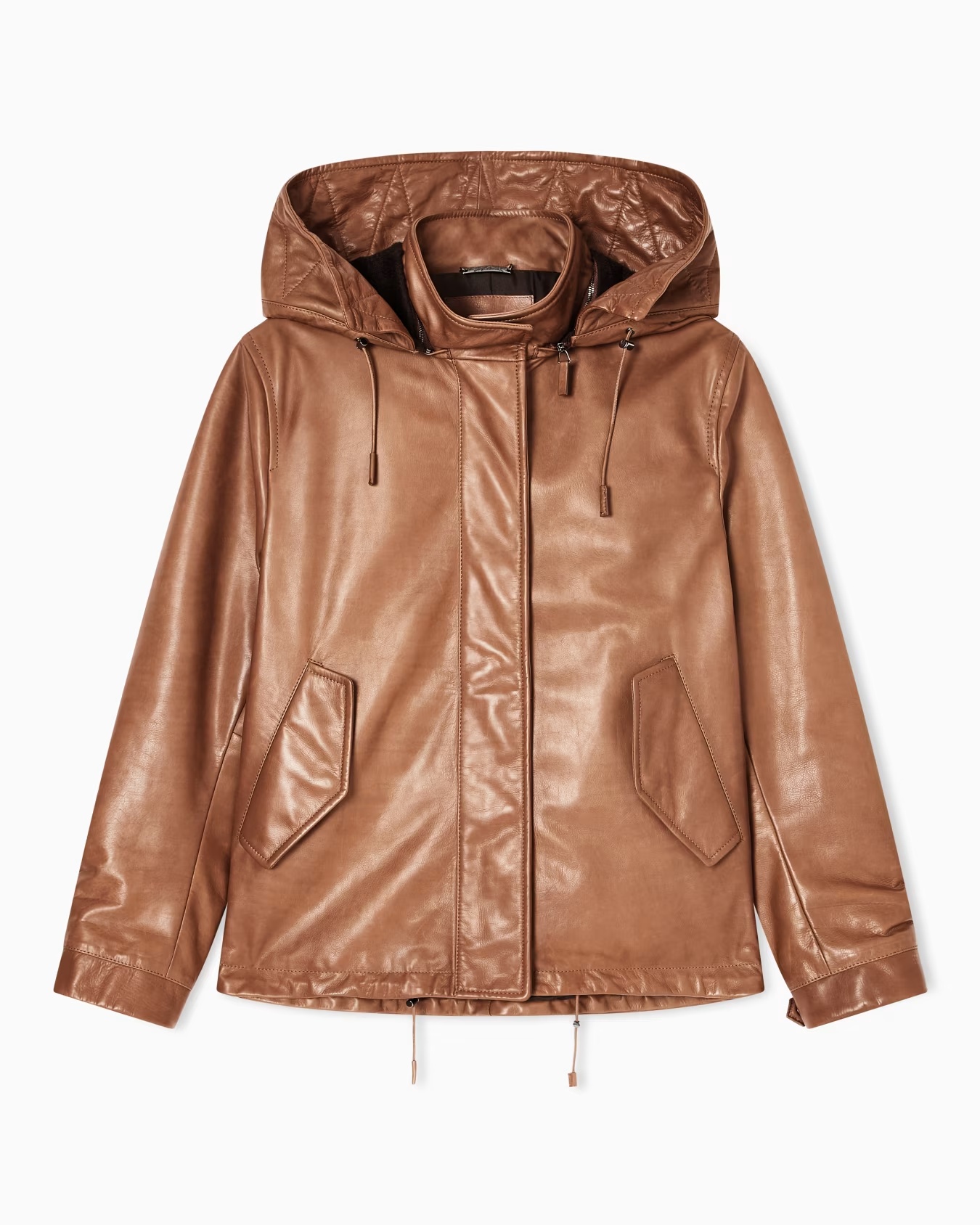 ASV hooded, nappa-leather blouson