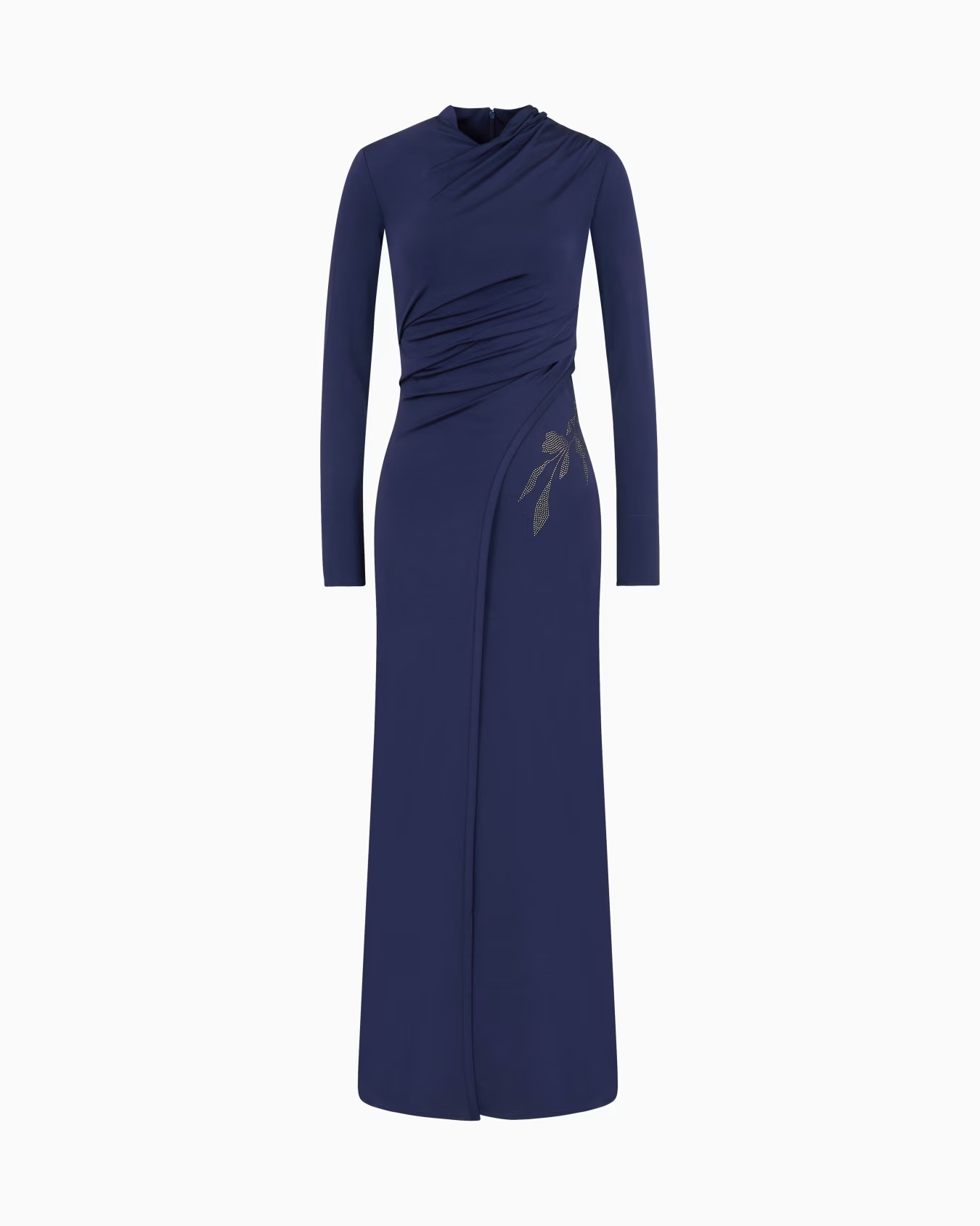 ASV long dress in stretch viscose jersey with rhinestones