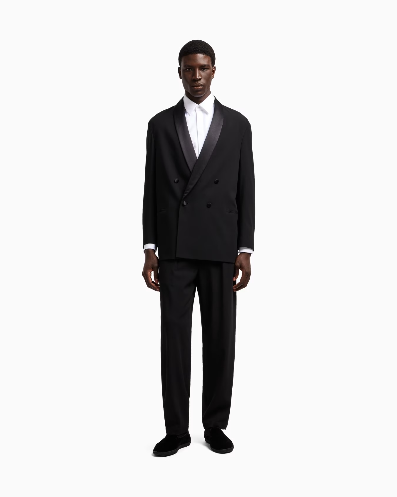 Double-breasted tuxedo in pure virgin wool crêpe 4 Double-breasted tuxedo in pure virgin wool crêpe