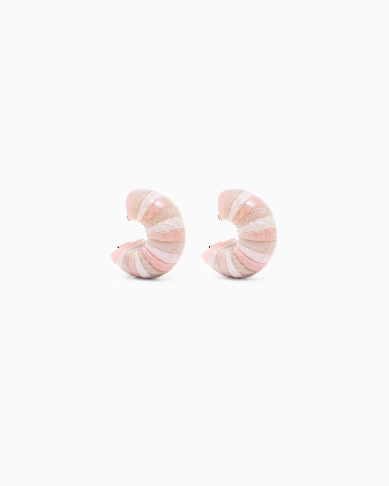 Clip-on earrings in a mélange resin