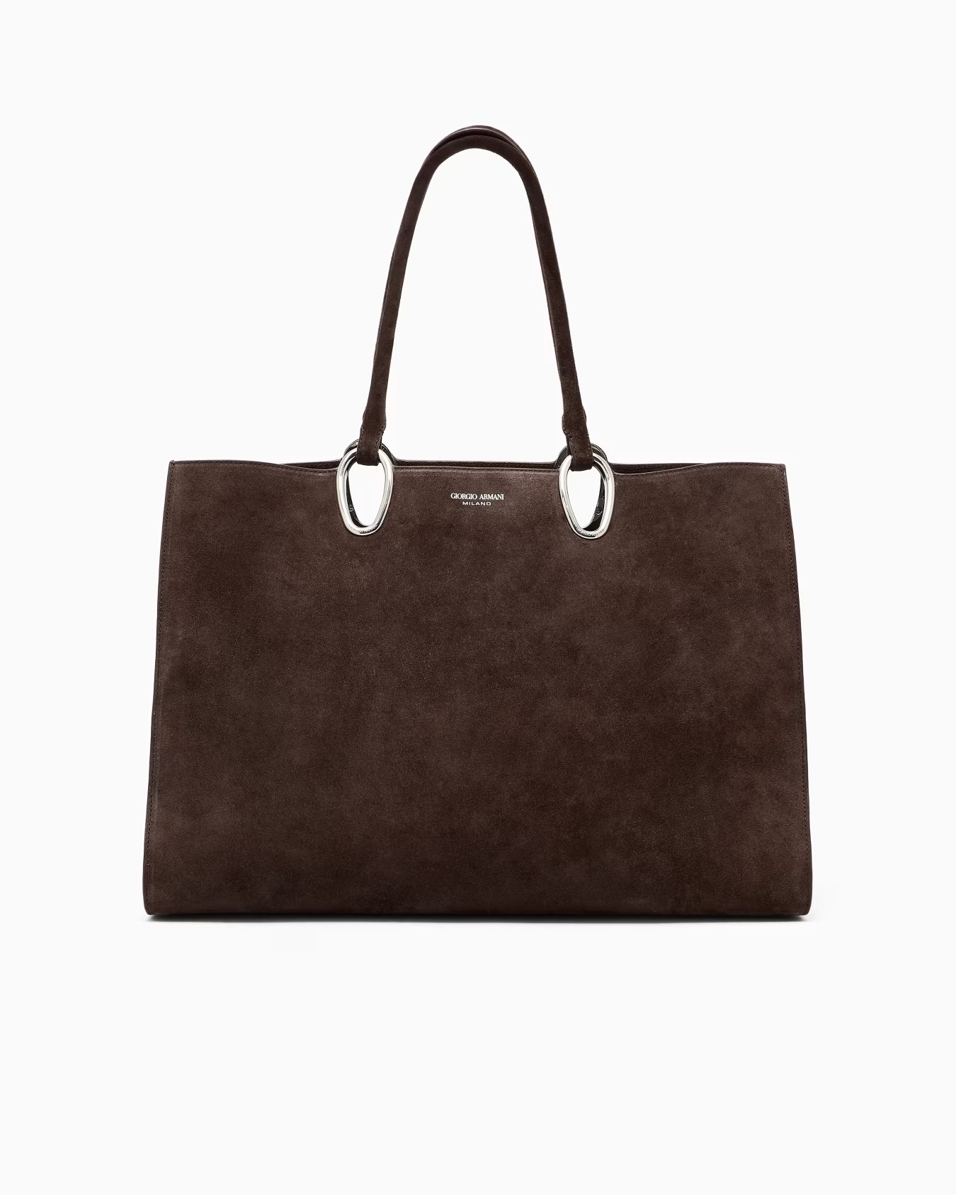 Medium suede shopper bag