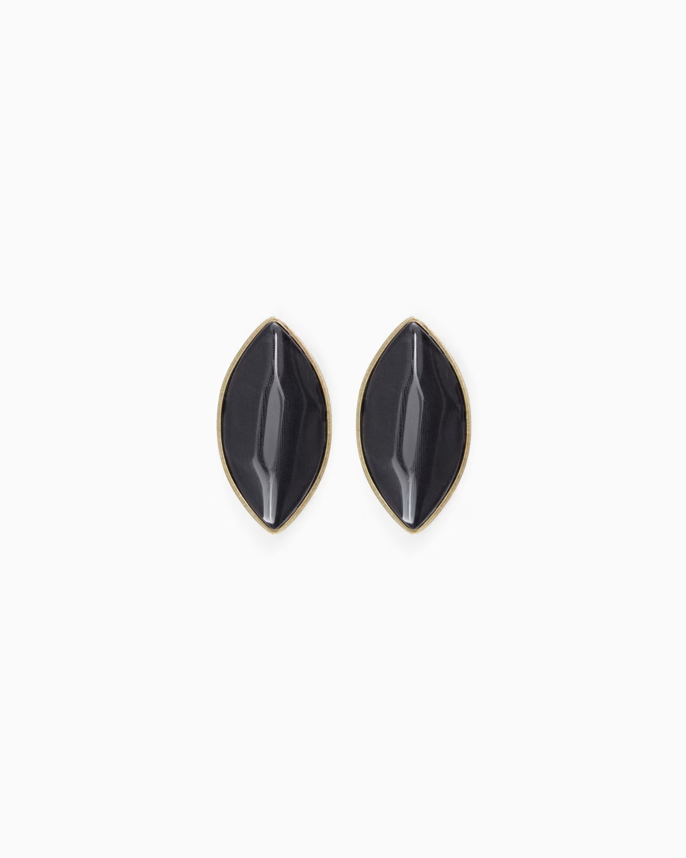 Clip earrings with a transparent element