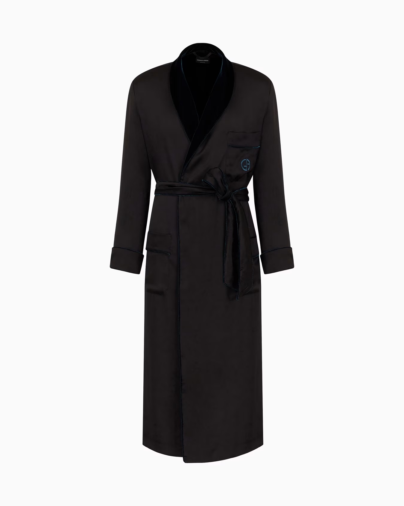 Monogrammed silk dressing gown 1 Monogrammed silk dressing gown