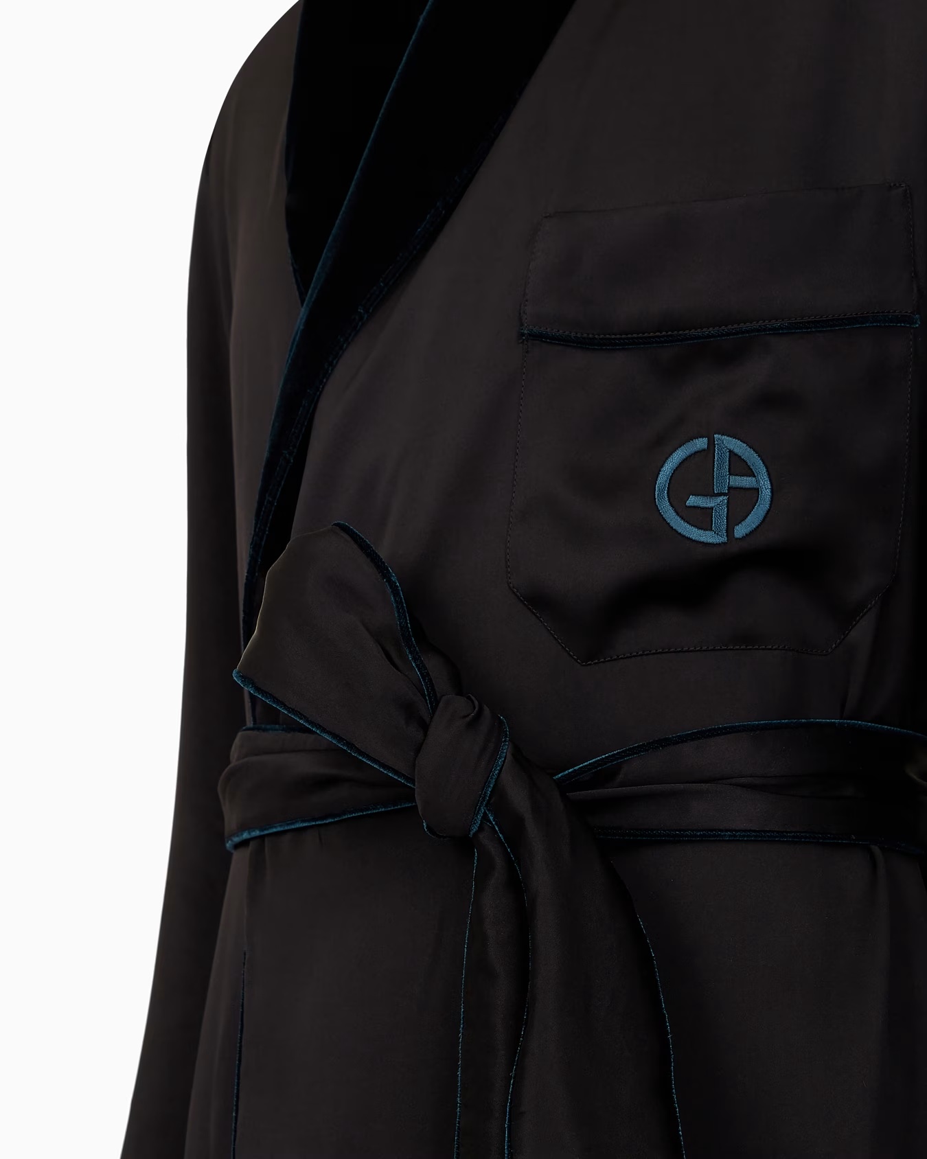 Monogrammed silk dressing gown 4 Monogrammed silk dressing gown