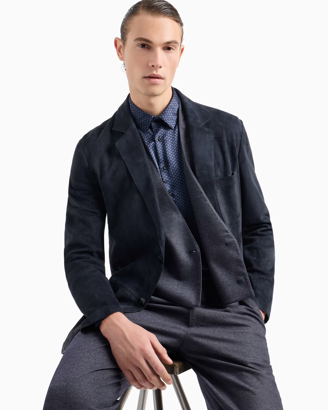 Single-breasted jacket in suede 6 Single-breasted jacket in suede