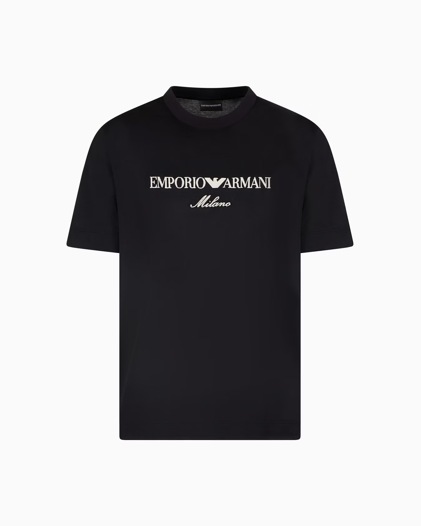 Jersey-Lyocell blend T-shirt with ASV logo embroidery