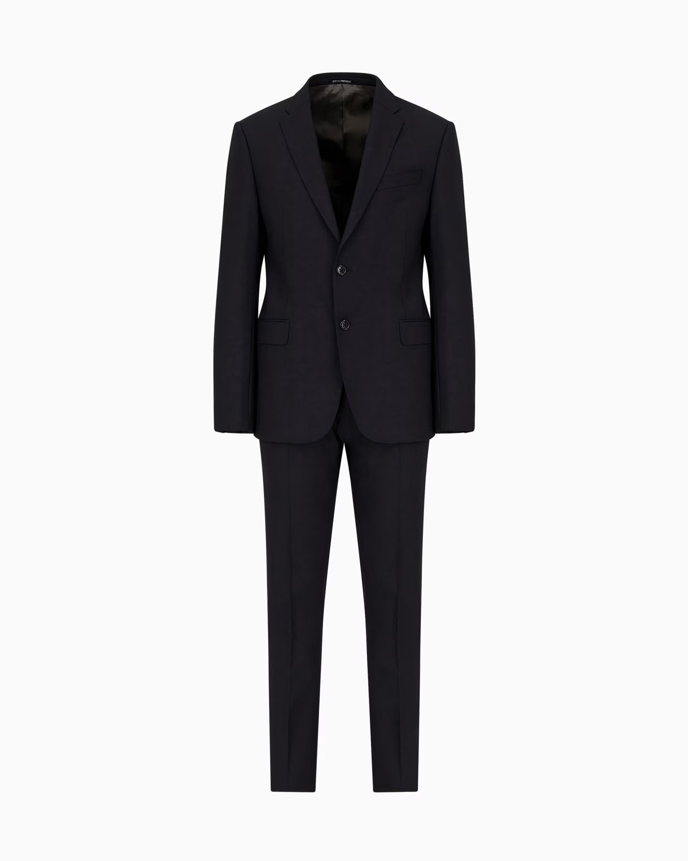 Single-breasted, slim-fit suit in brushed stretch light wool