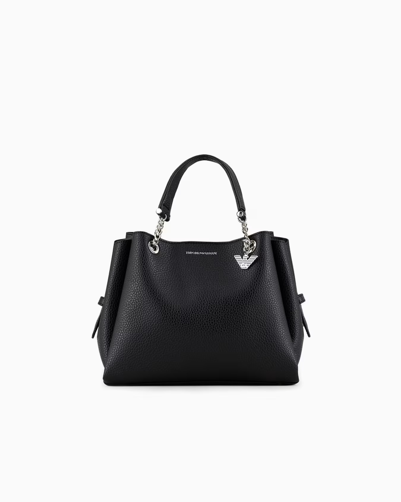 Palmellato leather-effect handbag with eagle charm