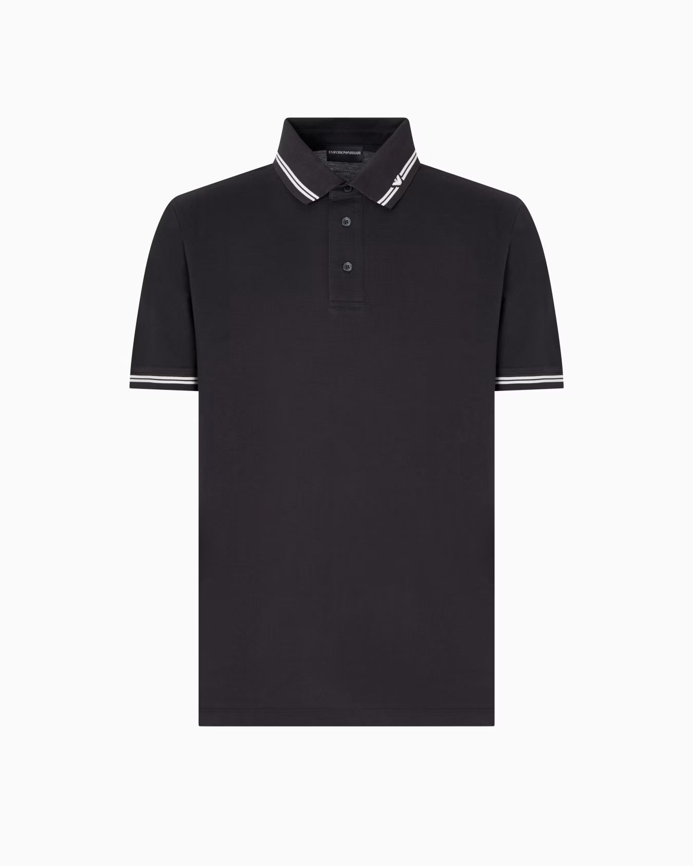 Piqué polo shirt with piped collar