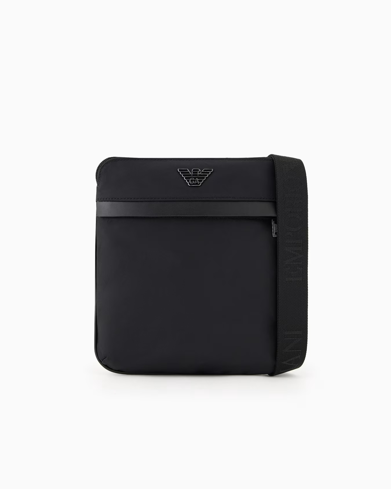 Flat Armani Sustainability Values crossbody bag in recycled nylon