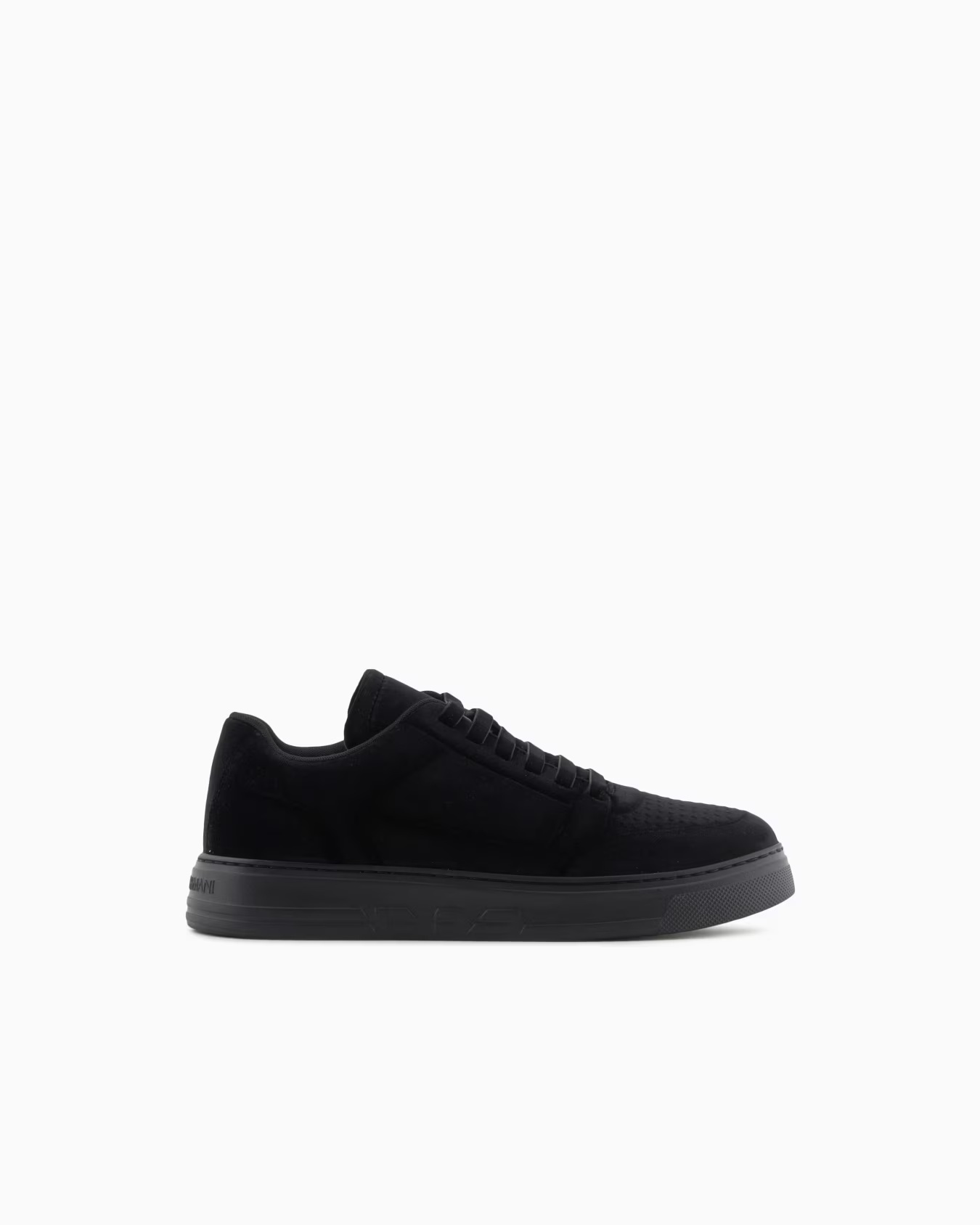 Velvet sneakers with side logo 1 Velvet sneakers with side logo