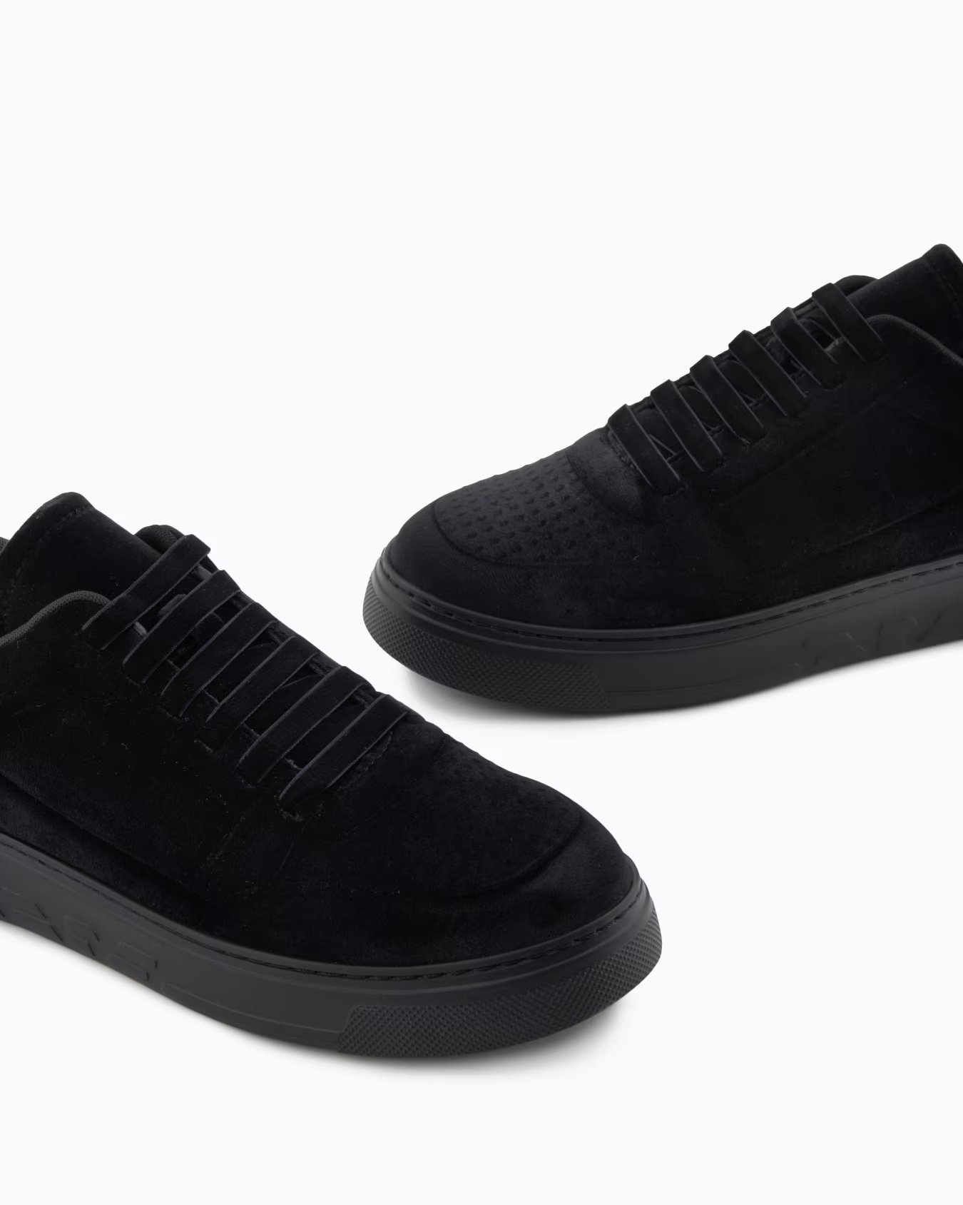 Velvet sneakers with side logo 5 Velvet sneakers with side logo
