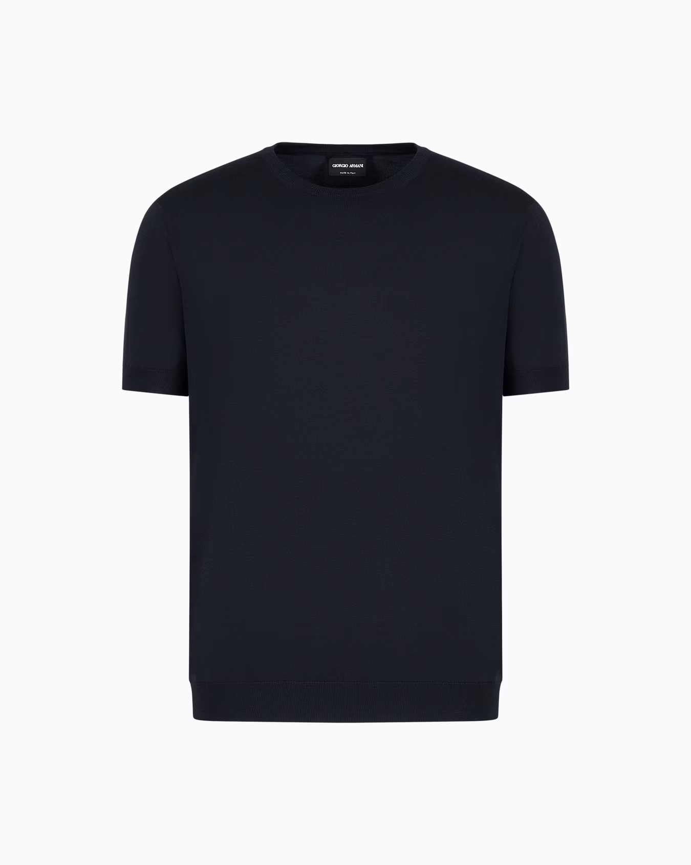 Short-sleeved, crew-neck jumper in silk and cotton 1 Short-sleeved, crew-neck jumper in silk and cotton