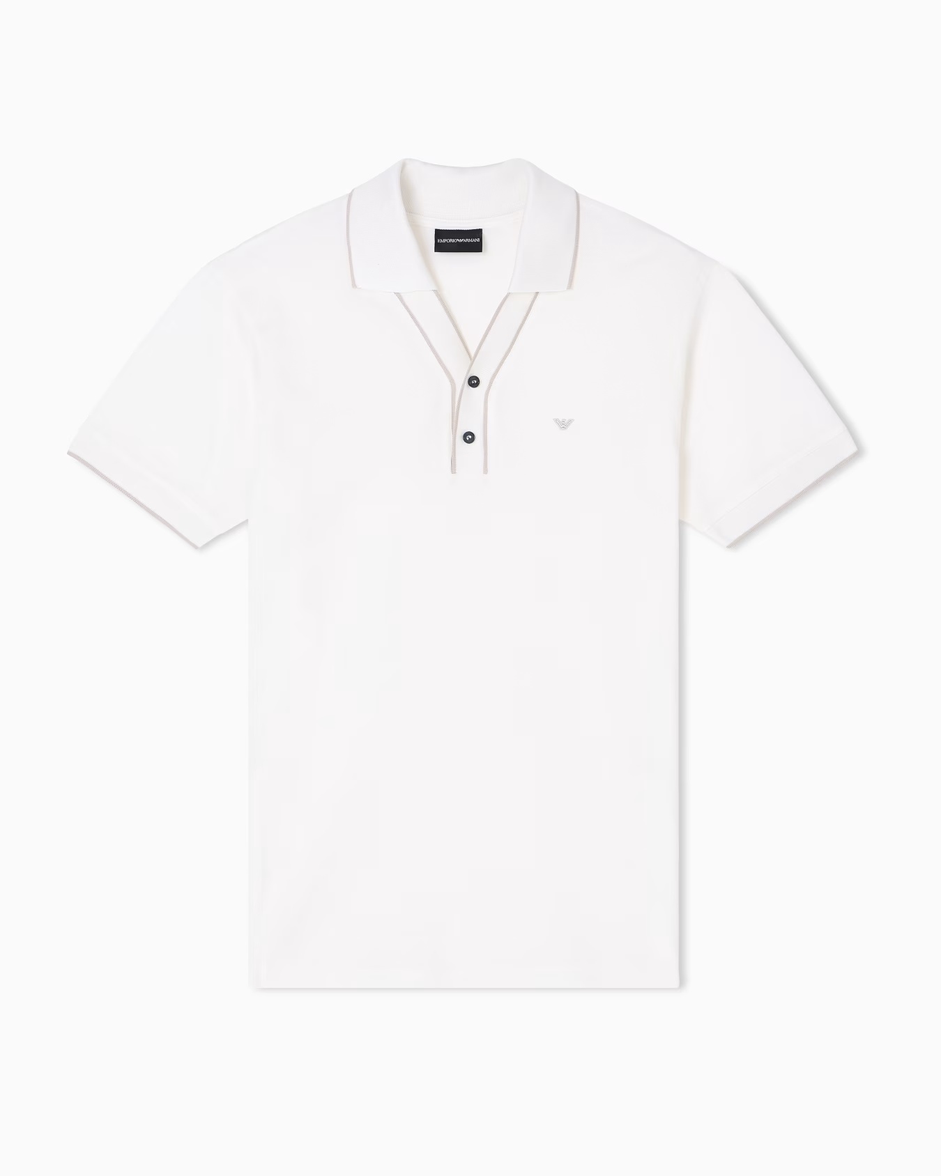 Piqué polo shirt with contrasting edges 1 Piqué polo shirt with contrasting edges